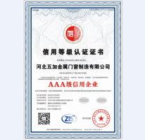 信用等級AAA級證書